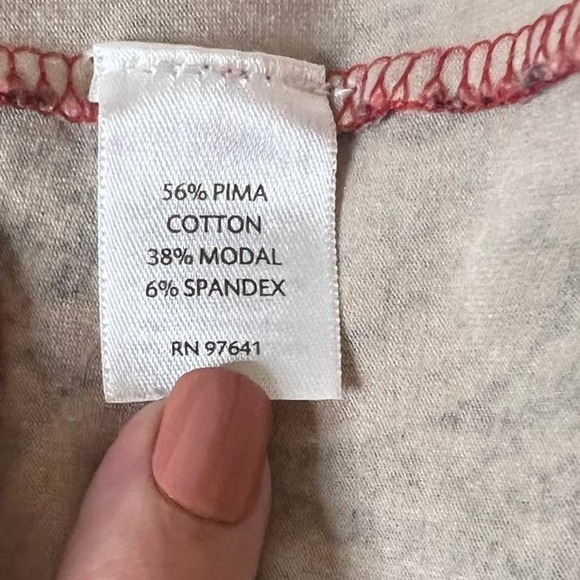 J JILL Stretch Tall SZ L Red Orange Paisley Wrap Front V‎ Neck Long Sleeve Dress - Picture 4 of 4